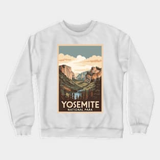 Yosemite National Park Vintage Travel Poster Crewneck Sweatshirt